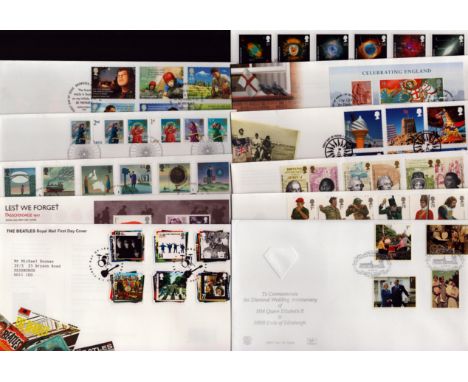 FDC Collection, includes British Army 20.09.2007, The Beatles 9.01.2007, Royal Diamond Wedding Anniversary 16.10.2007 and mor