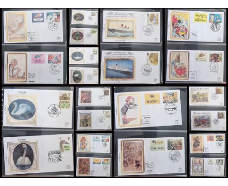 Benham Suede Orange Album Collection 42 FDC (Gold Border) 5 x Swans single stamp plus single postmark 19/01/93 plus 4 x 300th