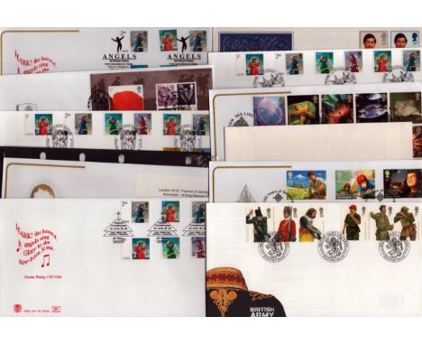 FDC Collection, includes British Army Uniforms 20.09.2007, London 2010 Festival of Stamps Accession of King George V 06.05.20