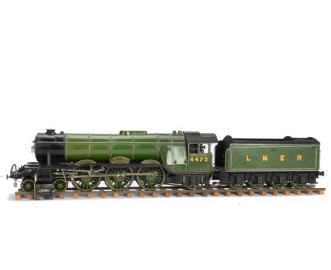 A 2½" Gauge Live Steam LNER 'Flying Scotsman' Locomotive and Tender, finished to a very high standard in LNER apple green as 