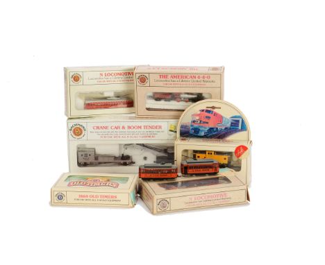 Bachmann American N Gauge Locomotives and Stock, including Chessie Switcher, The American 4-4-0, Pacific Electric Tram, Chess