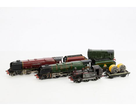 Hornby-Dublo and Wrenn OO Gauge Steam Locomotives, Dublo 'Duchess of Montrose' converted to 2-rail, repainted green 0-6-0 Die