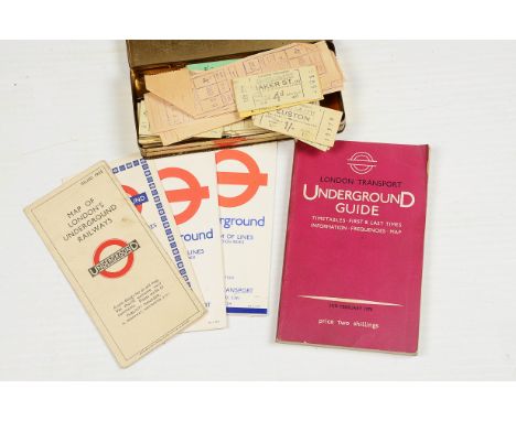 London Transport Underground Maps and Tickets, four examples of the iconic map including a rare 1st edition (January 1933), F