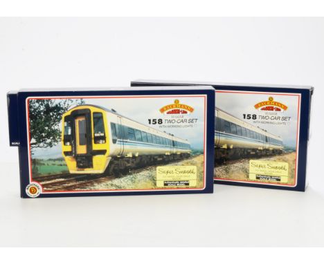 Bachmann OO Gauge Class 158 2-Car Diesel Multiple Sets,  31500B 'Regional Railways' and 31502 'WPPTE Metro', all in original 