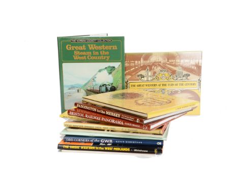 A Large Collection of GWR-themed Books, including 'The Severn & Wye Railway' (Wild Swan, 3 vols), 'Bristol Railway Panorama',