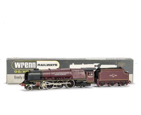 A rare Wrenn OO Gauge W2264 BR  'Duchess of Hamilton' Locomotive and Tender No 46229, in BR maroon with late crest, in origin