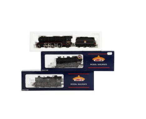 Bachmann OO Gauge BR black Steam Locomotives and Tenders, V2 Class 2-6-2 60807, Ivatt Class 2-6-0 43019 and 43050 (weathered)