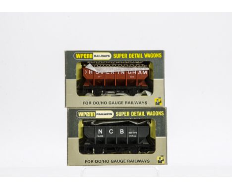 Wrenn OO Gauge Wagons, W5035 'N.C.B.' Hopper Wagon, W5036 'Hoveringham' Hopper Wagon x 2, both versions produced in P3, with 