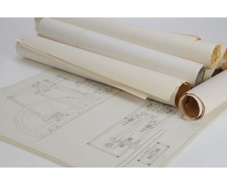 A Box of Rolled Engineering Drawings for Various Stationary Engines, including 'Lincoln' Engine, Grasshopper types, James Boo