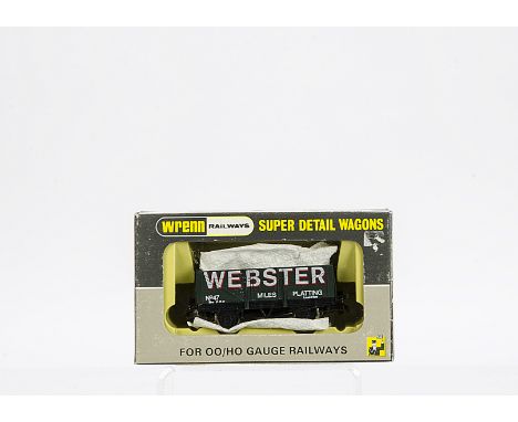 Rare Wrenn OO Gauge Wagons, W.5097 'Webster' 5 Plank Wagon, only 367 made, W.5098 'British Steel' Brown Hopper Wagon With Loa