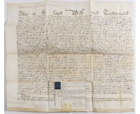 *** Please note, the description of this lot has changed ***Musician.- Garth (John, musician, bap. 1721, d. 1810) Last Will a