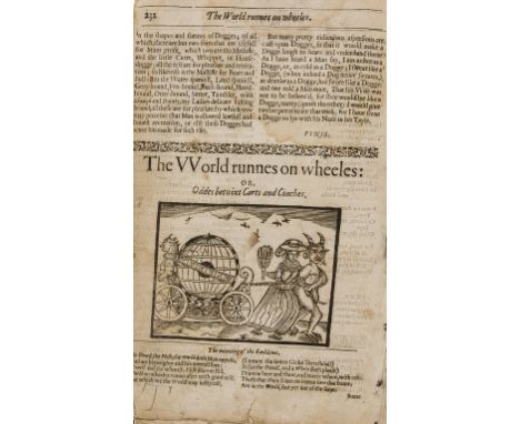 [Taylor (John)] [All The Workes...], first collected edition, woodcut illustrations, lacks title and preliminary ff., lacks 3