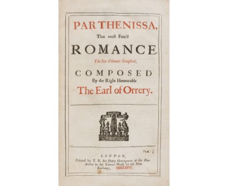 Orrery (Roger Boyle, Earl of) Parthenissa. That most Fam'd Romance, first edition, title in red and black, occasional very fa