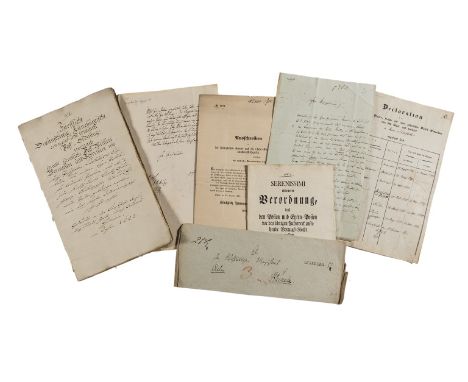 Postal history.- A good group of German manuscript and printed postal ephemera, mostly in German, some in French and German, 