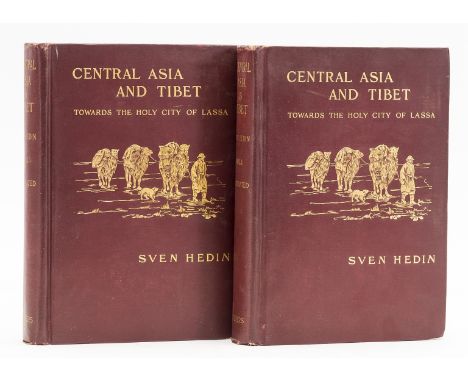 Hedin (Sven) Central Asia and Tibet: Towards the Holy City of Lassa, 2 vol., first English edition, half-titles, portrait fro