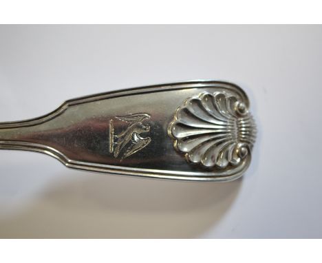 A matched part service of silver fiddle, shell and thread pattern flatware, comprising: ten table forks (5 x Jonathan Hayne, 
