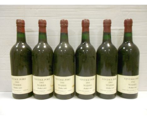 Warre's Vintage Port 1966, 12 bottles, BBR labels, levels base of neck or better  