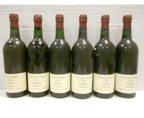 Warre's Vintage Port 1966, 12 bottles, BBR labels, levels base of neck or better  Removed from storage at Berry Brothers & Ru