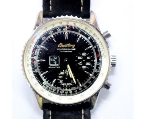Breitling - a gentleman's Navitimer Spatiographe Montbrilliant automatic wristwatch, reference A 36030.1, the black dial with