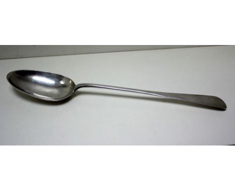 A George II Scottish silver Old English pattern hash spoon, probably by Ebenezer Oliphant, Edinburgh 1753, assay master Hugh 