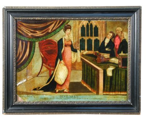 English School (19th Century)  Mrs Mary Anne Clarke's Examination before the Committee of the House of Commons print on glass