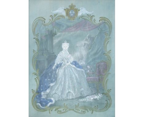 Berkeley Sutcliffe (British, 20th Century) Portrait of "Louis Chatorze"; and Portrait of "La Reine" signed lower right "Berke