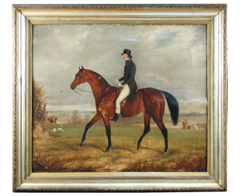 Follower of John Ferneley, Senior (British, 1782-1860) Captain Richard Martin of Brampton on his bay hunter out hunting sold 