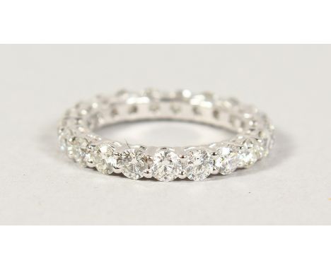 AN 18CT WHITE GOLD DIAMOND SET FULL ETERNITY RING of 3.2CTS.