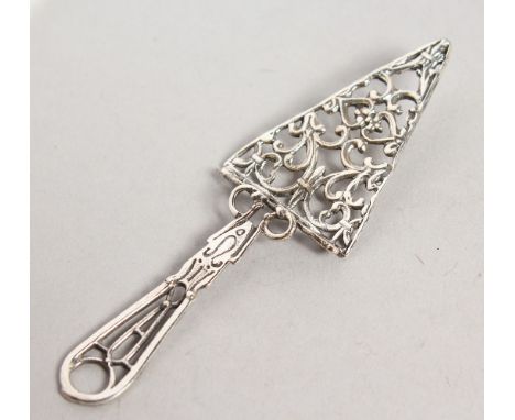 A SILVER MINIATURE MODEL OF A TROWEL.