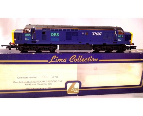 Lima Class 37, DRS Blue 37607, limited edition 346/750. Excellent condition, box with storage wear. P&amp;P Group 1 (£14+VAT 