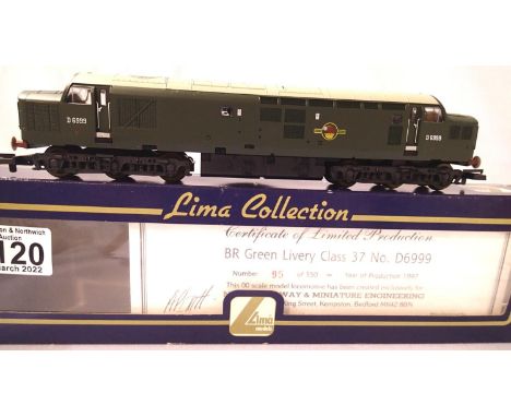 Lima class 37 D6999 Green Late Crest, limited edition 95/550. Very good - excellent, missing 1x buffer, box with storage wear