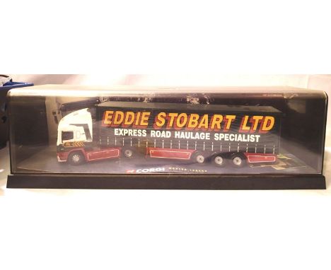 Corgi 75201 Big Trucks, ERF and curtainside, Eddie Stobart, very good - excellent condition, plastic box. P&amp;P Group 2 (£1