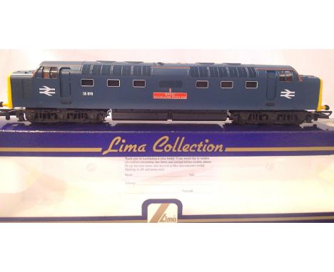 Lima Class 55 diesel 55019, Royal Highland Fusilier, Blue limited edition 406/550. Excellent condition, box with storage wear