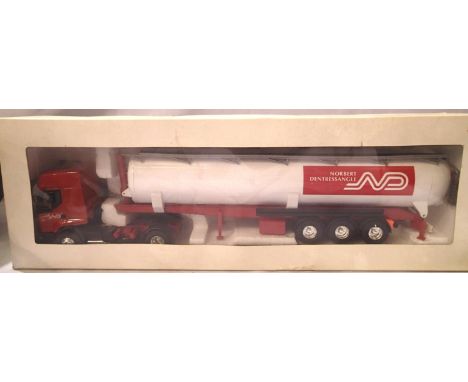 Eligor Big Trucks, Renault and tanker, Norbert Dentressangle, very good - excellent condition, storage wear to box. P&amp;P G