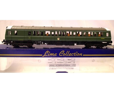 Lima Class 121 diesel railcar, Green, speed whiskers, W55025. Excellent condition, box with storage wear. P&amp;P Group 1 (£1