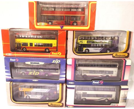 Seven Northcord/Creative Masters Oo scale buses; First, Glasgow, Bristol, Blue Triangle, Zip, Pennine etc. All in excellent c