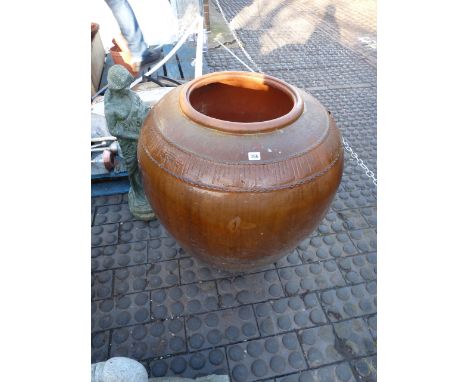 Large Glazed Planter of Ovoid form 