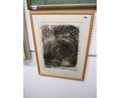 M C Hughes, framed and mounted print entitled Spiral I 