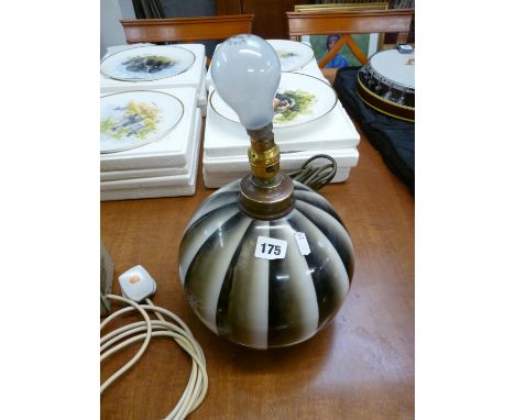 French Art Glass Ovoid Lamp Base 