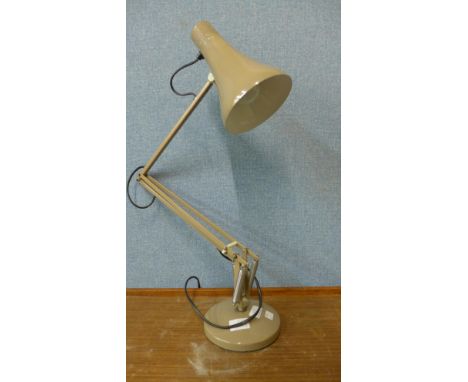 A metal anglepoise desk lamp 