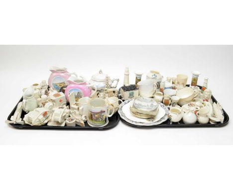 A collection of crested ceramic wares, of various sizes and designs, makers including:  W.R. &amp; S; Arcadian China; W.H. Go