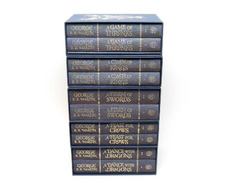 The Folio Society George R. R. Martin titles, illustrated by Jonathan Burton, all in their original slipcases, comprising: A 