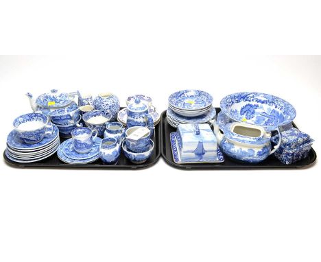 A collection of Copeland Spode’s ‘Italian’ pattern tea ware; together with other blue and white ceramic table wares, includin