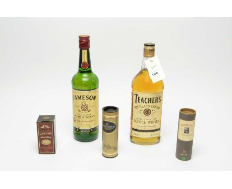 Aberlour Pure Highland Malt Scotch Whisky miniature, 10 Years Old, in tube; Glengoyne Single Highland Malt Scotch Whisky mini
