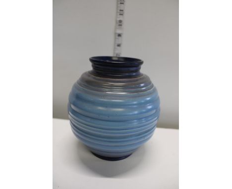 A vintage Carltonware blue ceramic vaseHeight 19cm 