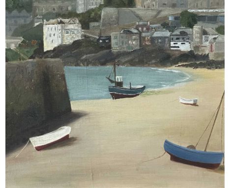 Mary PEARCE  The End of Smeaton's Pier, St Ives   Oil on board, 29 x 34cm.   Mary Pearce gave the painting to her friend Mrs 
