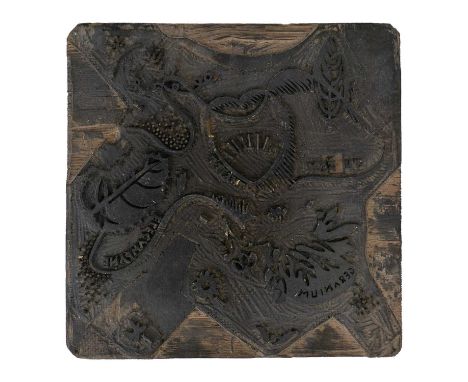 John TUNNARD (1900-1971) A printing block from the Imprints period  30 x 30cm.The internationally renowned artist John Tunnar