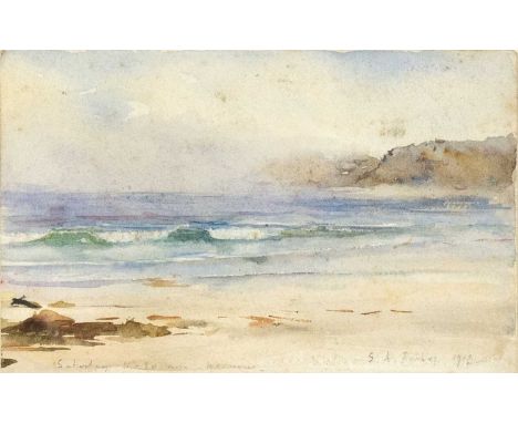 Stanhope Alexander FORBES (1857-1947) Saturday 4.30 - Ann?? Kernow  Watercolour on sketchbook paperSigned, titled and dated 1