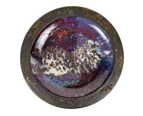 Andrew WILSON (XX) Shallow Bowl  Ceramic, impressed seal to base, height 6cm, diameter 26cm.The estate of Michael Beard. Cera