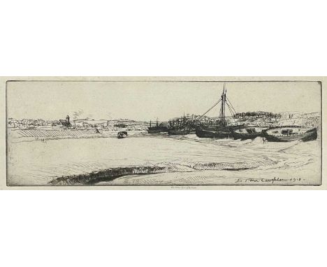 Donald Shaw MACLAUGHLAN (1876-1938) On the Hayle (1919) Etching, signed, further signed and dated 1919 within the plate, imag